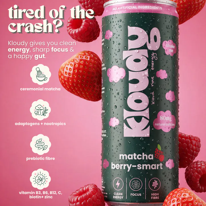 Kloudy Matcha Berry Smart Functional Matcha Energy Drink 12 x 250ml detail 3