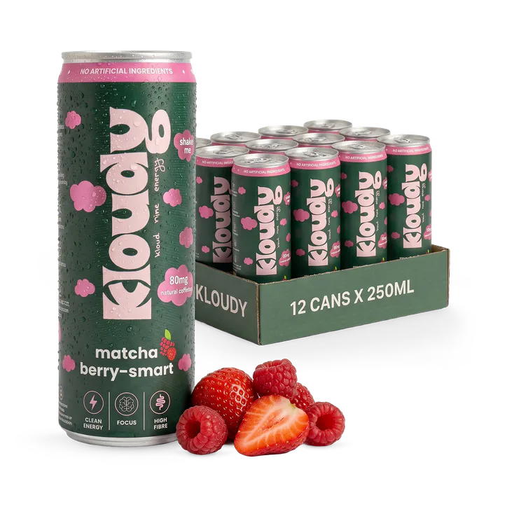 Kloudy Matcha Berry Smart Functional Matcha Energy Drink 12 x 250ml
