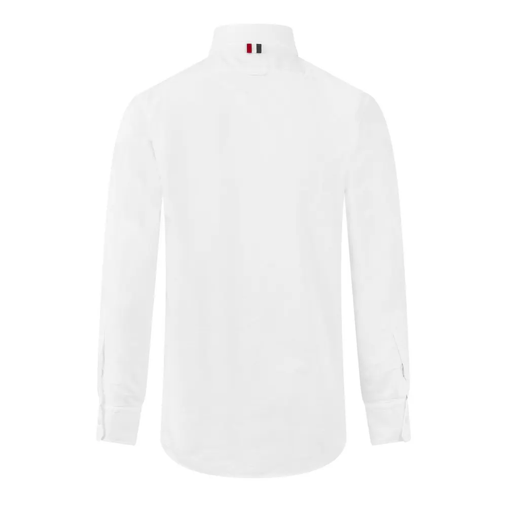 Thom Browne TB Classic LS Oxford Sn63 in White, additional product view 2