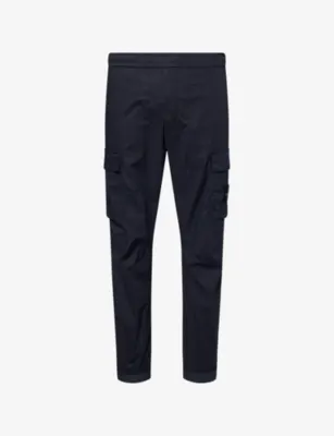 STONE ISLAND Brand-Patch Paracadute Cotton-Blend Cargo Trousers