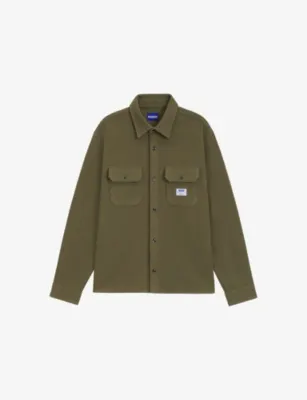 HUGO Logo-Tag Regular-Fit Cotton-Blend Shirt