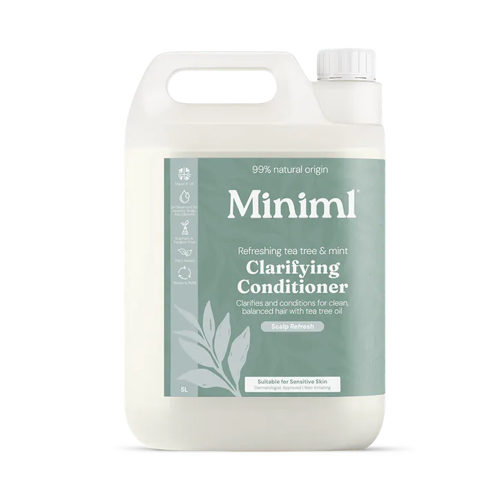 Miniml Clarifying Conditioner for Oily Hair Refreshing Tea Tree & Mint 5L Refill