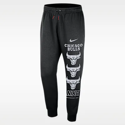 Nike Chicago Bulls Courtside Men's Nike NBA Club Fleece Joggers - Black/University Red