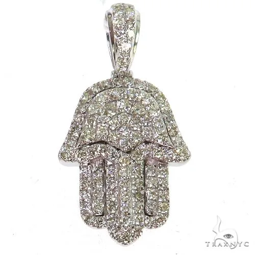 JALGAS - AMERICAS DIAMONDS 14K White Gold Small Hamsa Pendant 68130 in White – Pendant