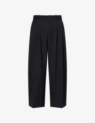 STUDIO NICHOLSON Double-Pleat Volume Wool-Blend Trousers in BLACK – Mens | Trousers & shorts | Formal