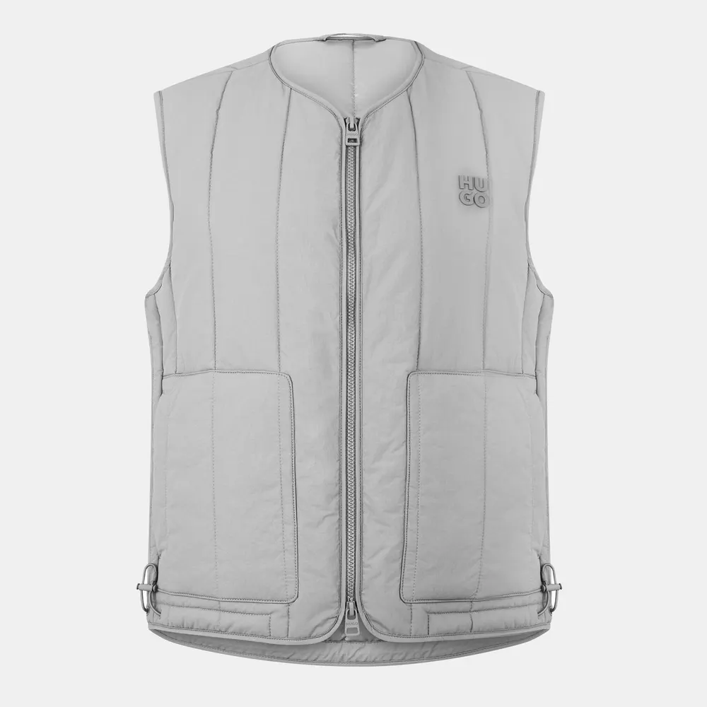 Hugo Men's Batino Quilted Sleeveless Double Zip Gilet