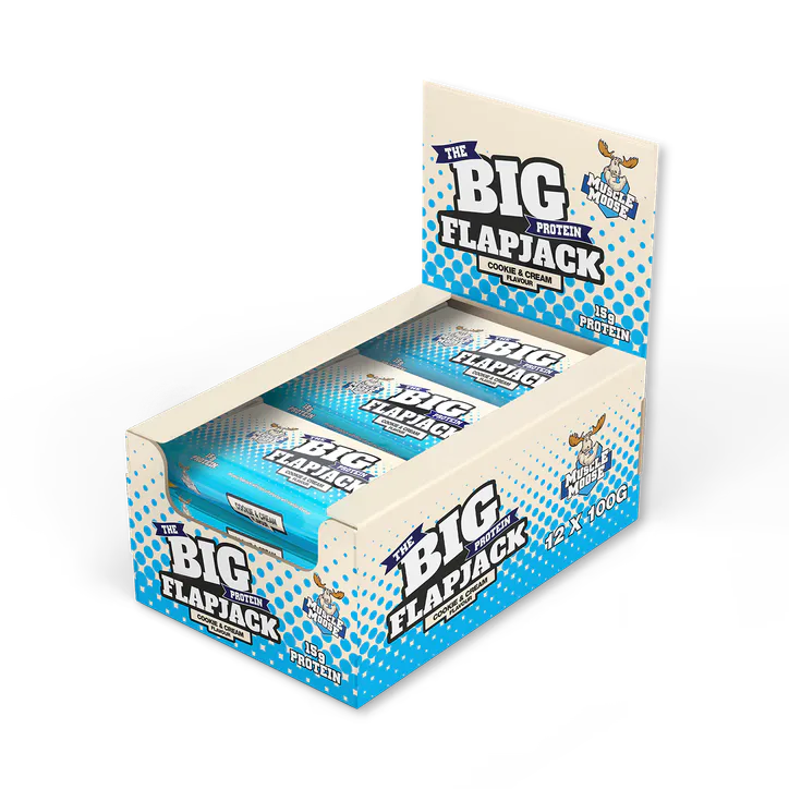 Muscle Moose Big Protein Flapjack - Cookies & Cream 12 x 100g