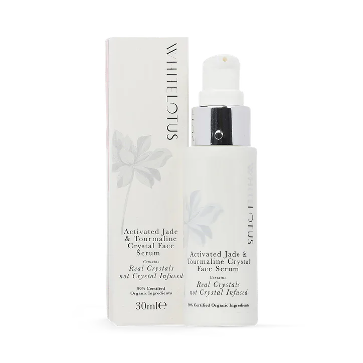 White Lotus Beauty Activated Jade & Tourmaline Crystal Face Serum 30ml