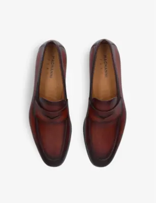 MAGNANNI Delos leather dress loafers - 5 in TAN, additional product view 2