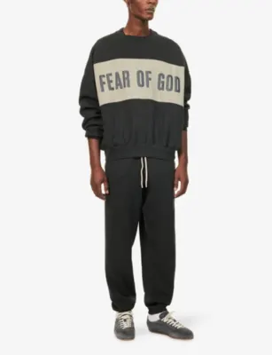 FEAR OF GOD ESSENTIALS Panelled Crop Cotton-Jersey Sweatshirt detail 2