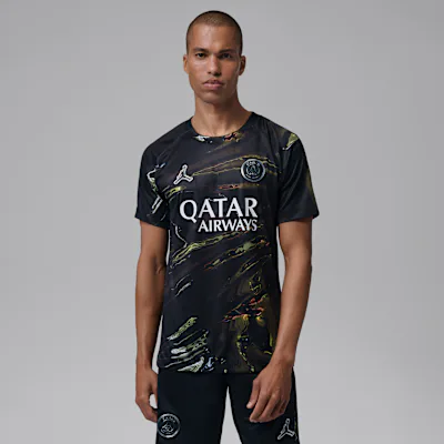 Jordan Paris Saint-Germain 2026 Stadium Night Edition Men's Jordan Dri-FIT Football Replica Jersey - Black/White/Black