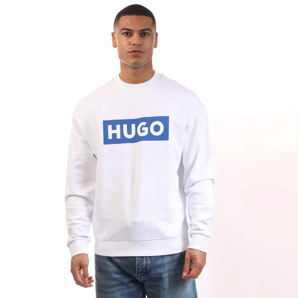 Hugo Niero Logo Print Crewneck Sweatshirt