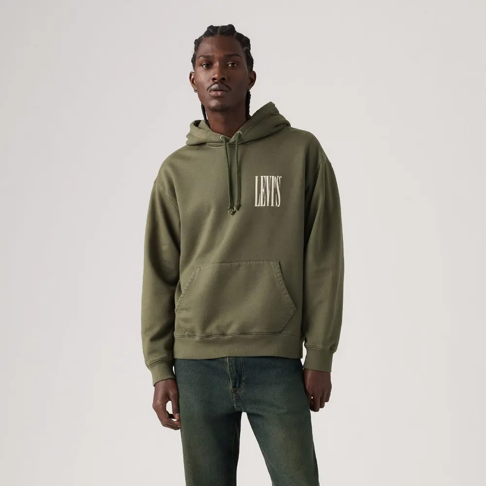 Levis Men's Stretched Graphic Cotton Over the Head Relaxed-Fit Hoodie detail 2
