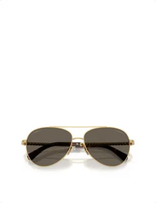 CHANEL CH4298H Pilot Metal Sunglasses detail 3