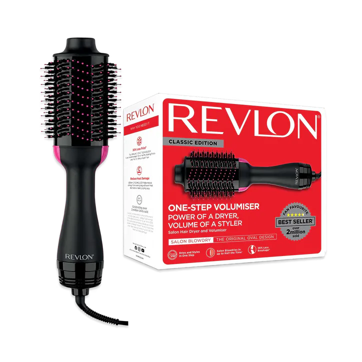 REVLON Pro Collection Salon One Step Hair Dryer And Volumiser Black/Pink Rvdr5222