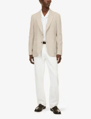 PAUL SMITH Single-Breasted Linen and Silk-Blend Blazer detail 2