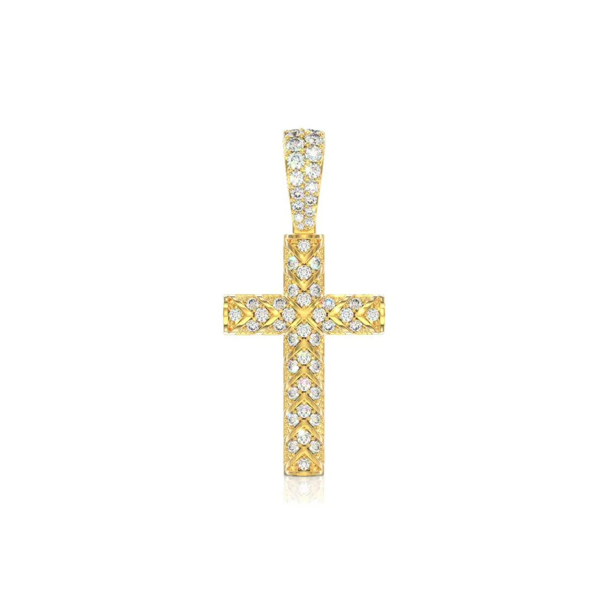 For Him X Design Cross Pendant in 0.75ctw / Yellow Gold – Pendant