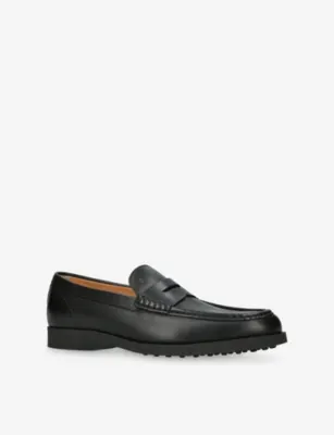 TODS Penny-Detail Leather Loafers - EUR 43 / 9 UK MEN in BLACK, additional product view 3