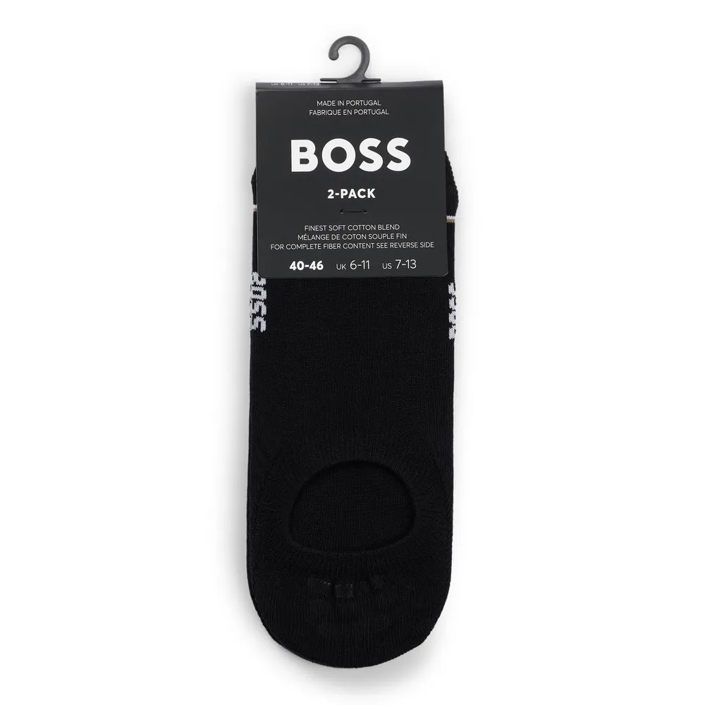 Boss Mens BOSS Bodywear 2-Pack Low Socks with Logo Detail detail 2