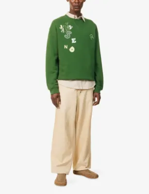 JW ANDERSON Scattered Letters Crew-Neck Cotton Sweater detail 2