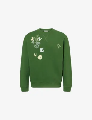 JW ANDERSON Scattered Letters Crew-Neck Cotton Sweater