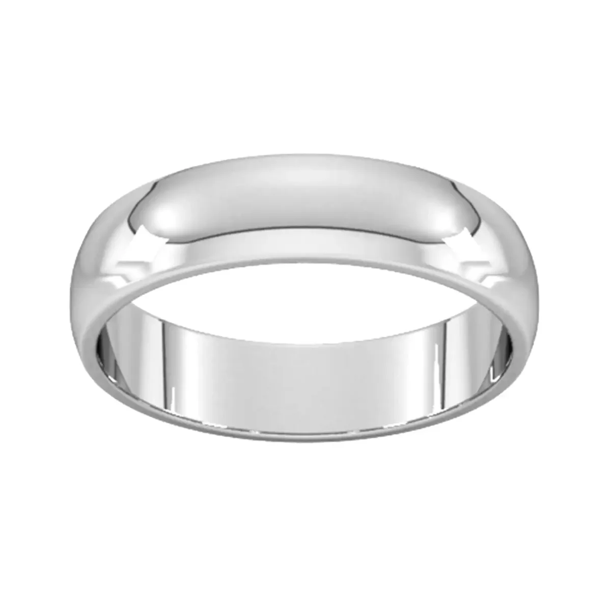 For Him 5mm D Shape Standard Wedding Ring In 18 Carat Yellow Gold