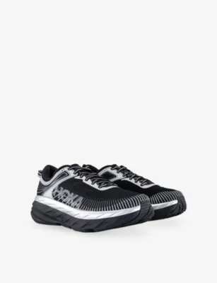 HOKA Bondi 7 Woven Trainers - EUR 44 / 10 UK MEN in BLACK STARDUST, additional product view 3