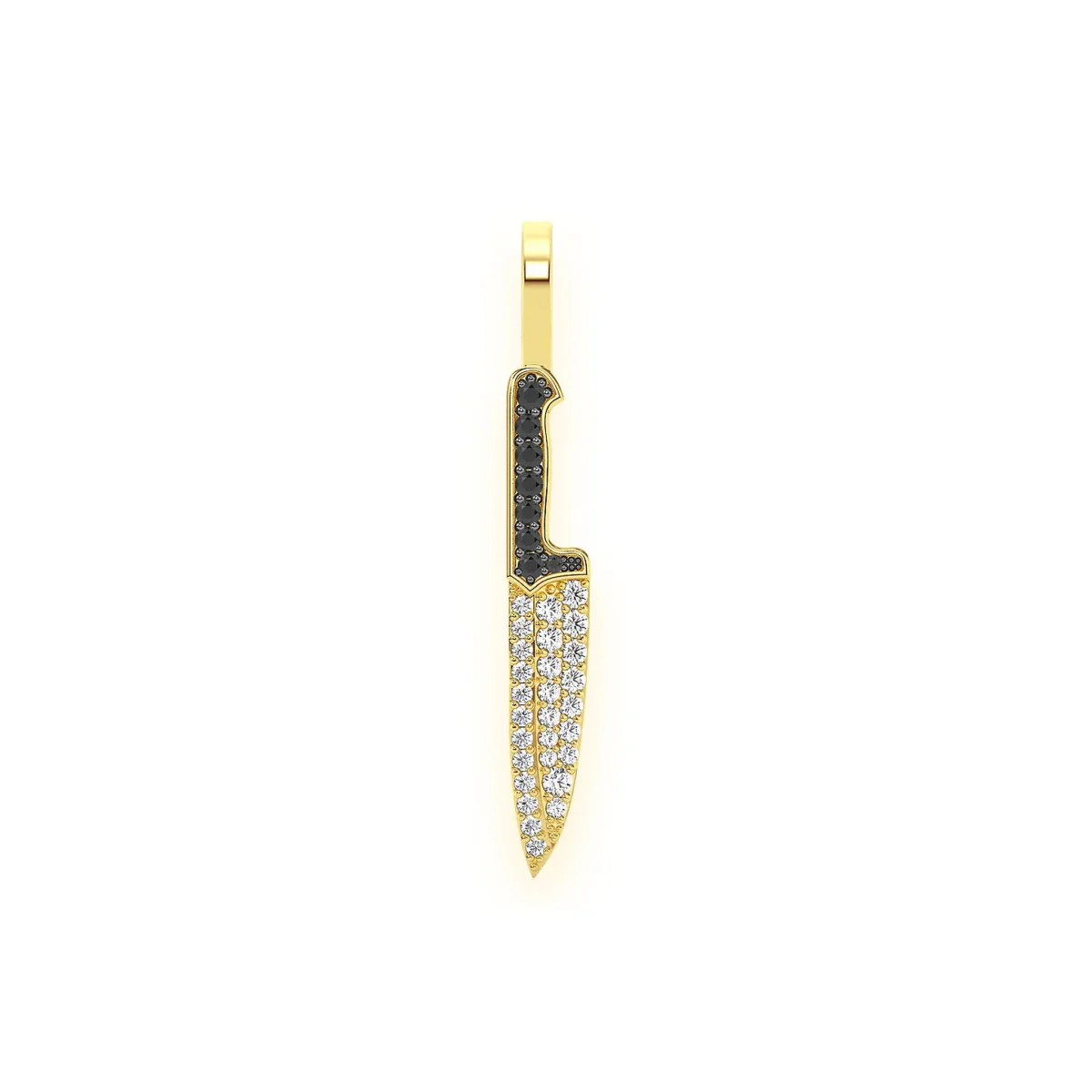 For Him Chef Knife Diamond Pendant