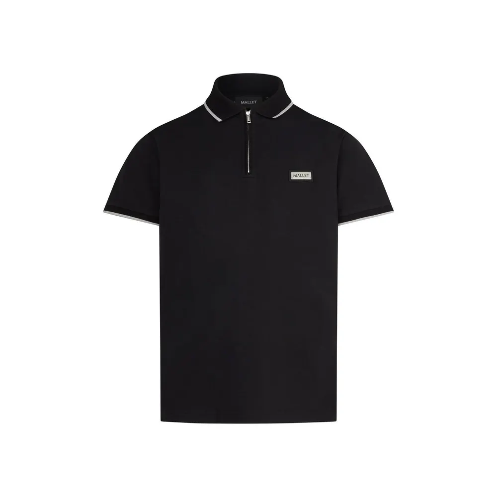 Mallet Men's Breathable Soft-Touch Short Sleeve Polo Shirt in Black Organic – Clothing