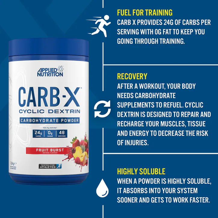 Applied Nutrition Carb X Powder 1.2kg (48 Servings) - Fruit Burst, additional product view 2