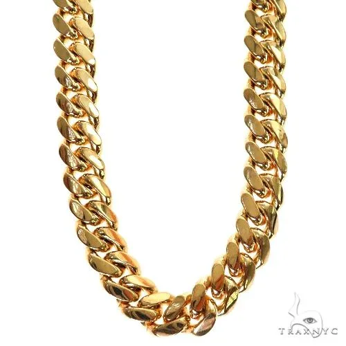 JALGAS - ROYAL CHAIN GROUP 14k Yellow Gold Solid Miami Cuban Link Chain 8mm 24 Inches 32399