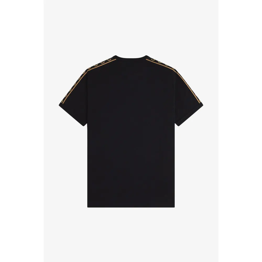 Fred Perry Tape Tee in Black/Shade S77, additional product view 2