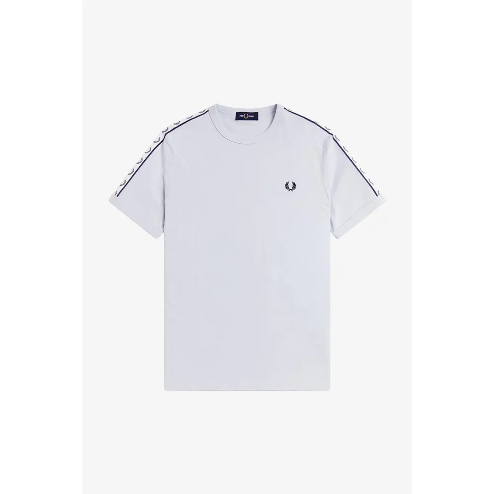 Fred Perry Tape Tee in Dusky Blue 28A – Clothing