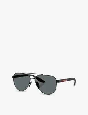 PRADA LINEA ROSSA PS A52S Polarised Pilot-Frame Metal Sunglasses detail 2