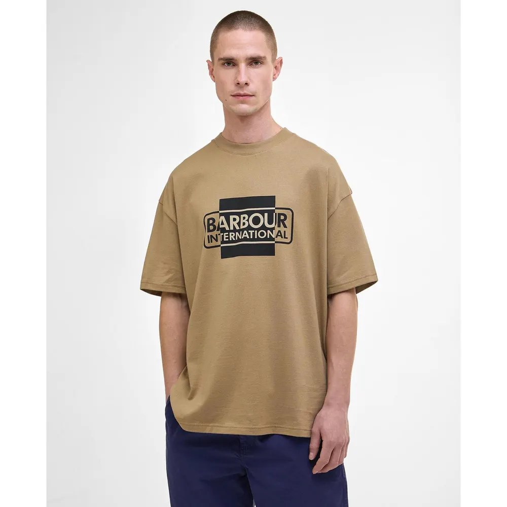Barbour International short-sleeved cotton divide t-shirt detail 2