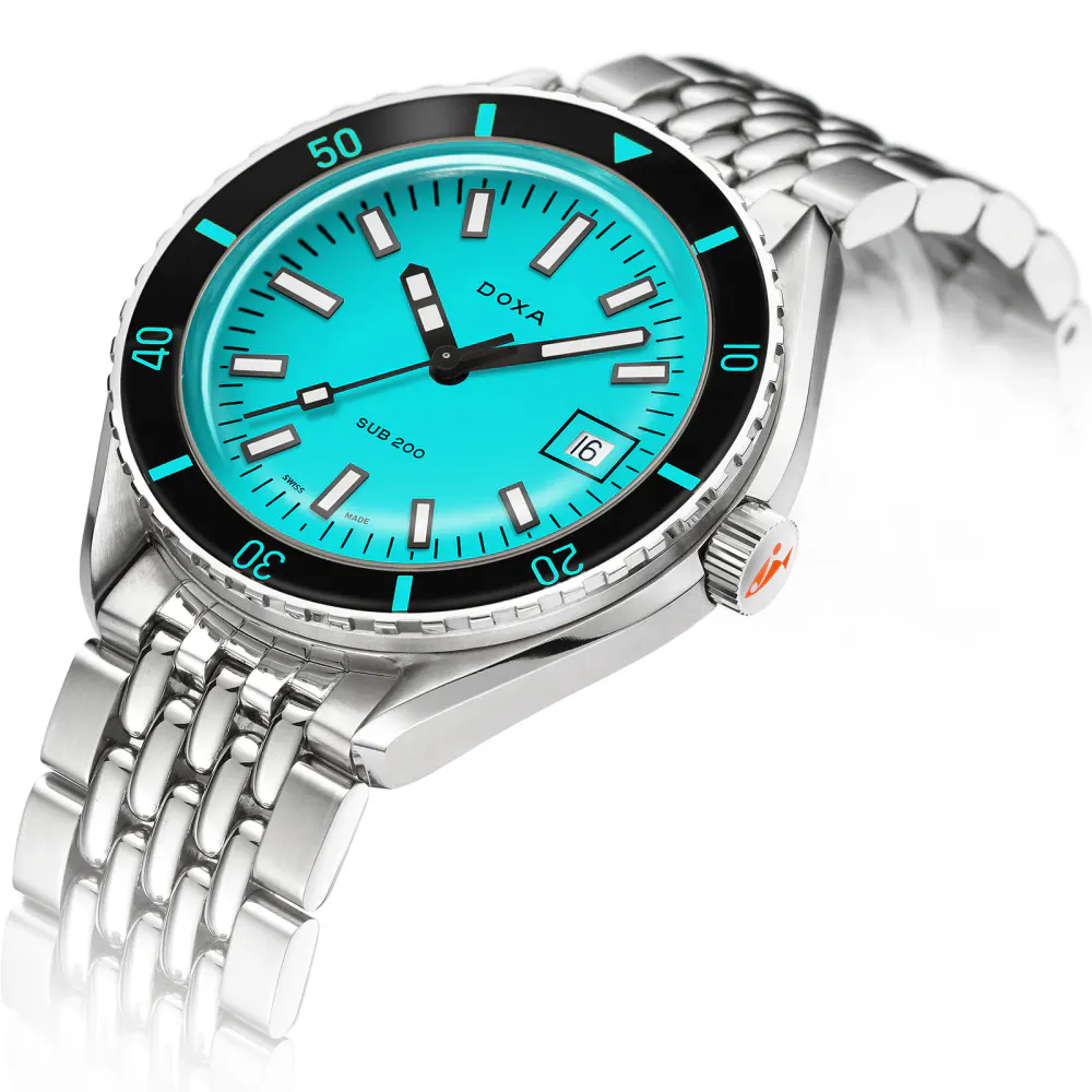 DOXA Sub 200 Aquamarine 42mm Mens Watch in Blue, additional product view 2