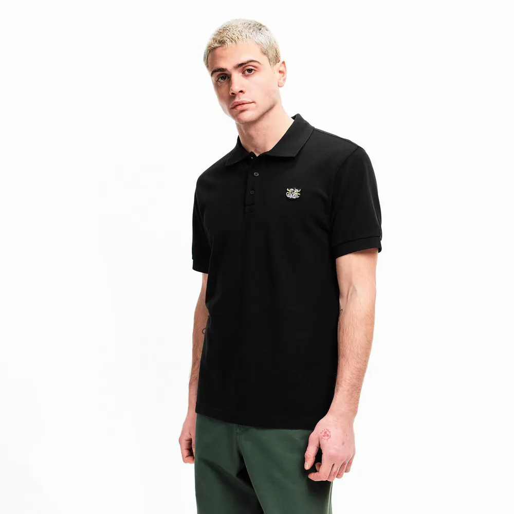 Kenzo Men's Wild Tiger Short Sleeve Polo Shirt in Black, additional product view 3