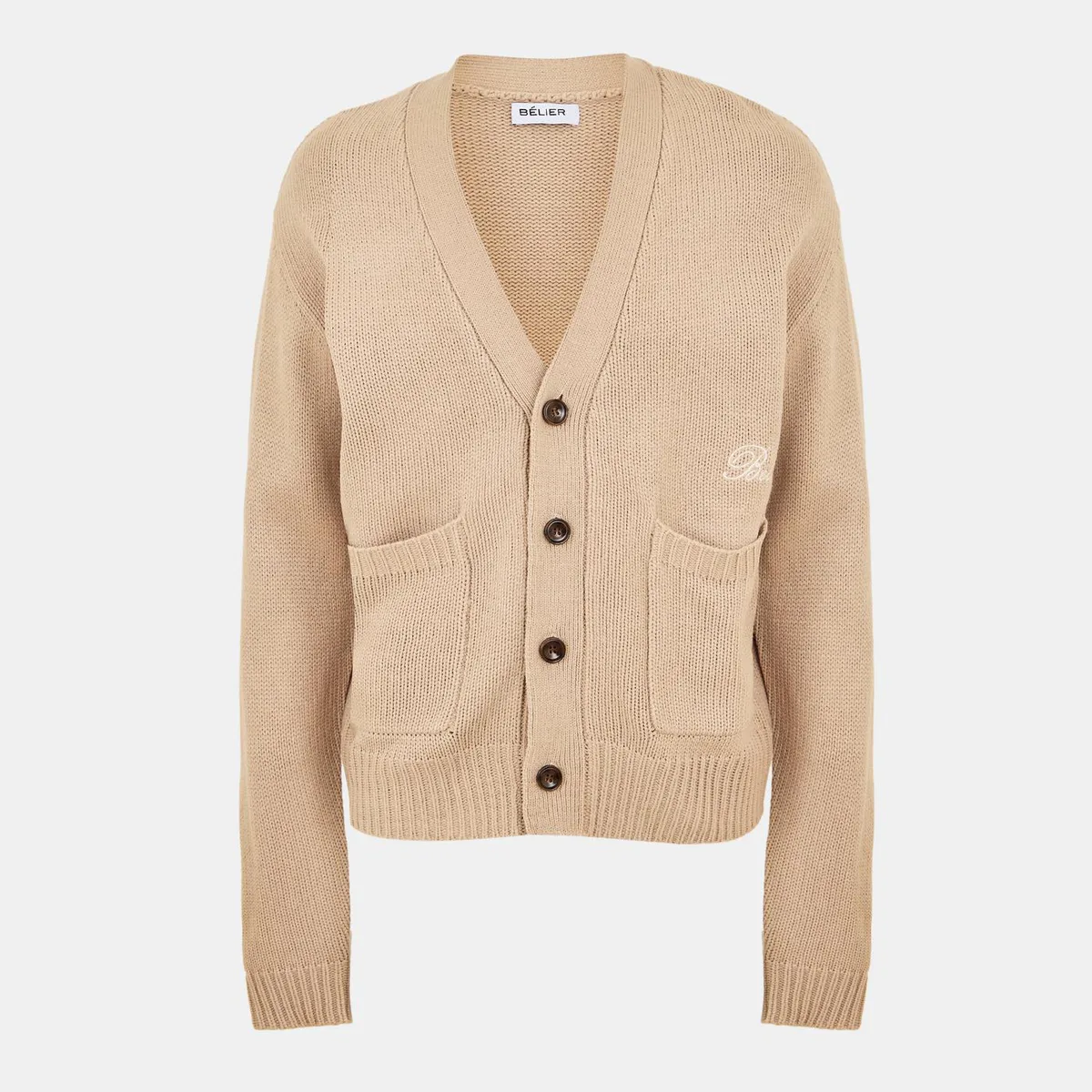 BELIER Men's Layered Knit Button-Front Cardigan