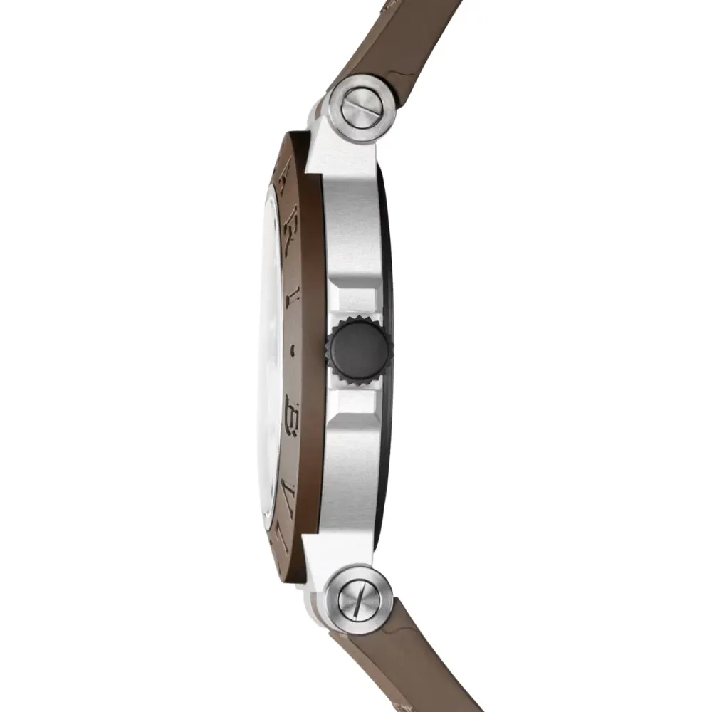 Bvlgari Aluminium GMT x Fender® Limited Edition 40mm Mens Watch Brown in Brown, additional product view 3