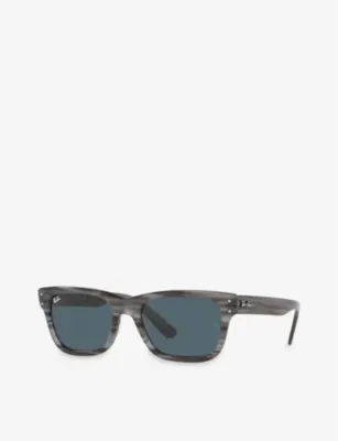 RAY-BAN RB2283 Mr Burbank rectangular-frame acetate sunglasses detail 2