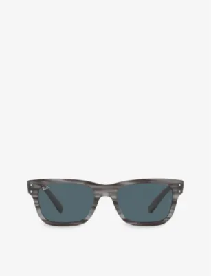 RAY-BAN RB2283 Mr Burbank rectangular-frame acetate sunglasses