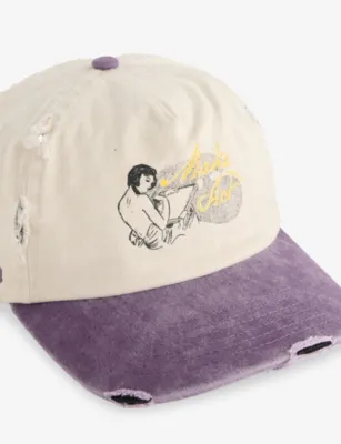 DUKE & DEXTER Make Art Graphic-Print Cotton Cap detail 2