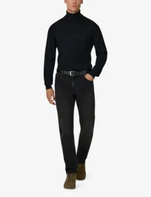 BOGGI MILANO Turtleneck Regular-Fit Merino Wool Jumper detail 2