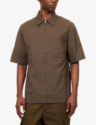 GIVENCHY Zipped Short-Sleeve Woven Shirt detail 3