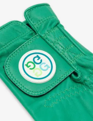 G/FORE Signature Logo Leather Golf Glove - CLOVER - M/L detail 3