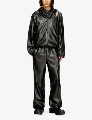 DIESEL J-Hives Hooded Coated Faux-Leather Windbreaker Jacket detail 2