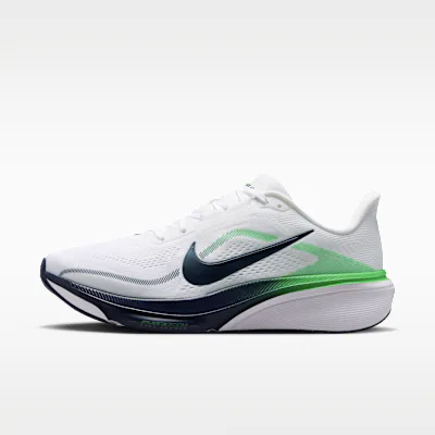 Nike Pegasus 42 Men's Road-Running Shoes - White/Green Spark/Midnight Navy