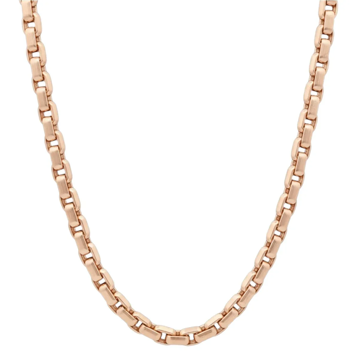 JALGAS - AMERICAS GOLD 14K Rose Gold Solid Round Box Link Chain 24.95 Inches 5.5mm 70932 – Chain