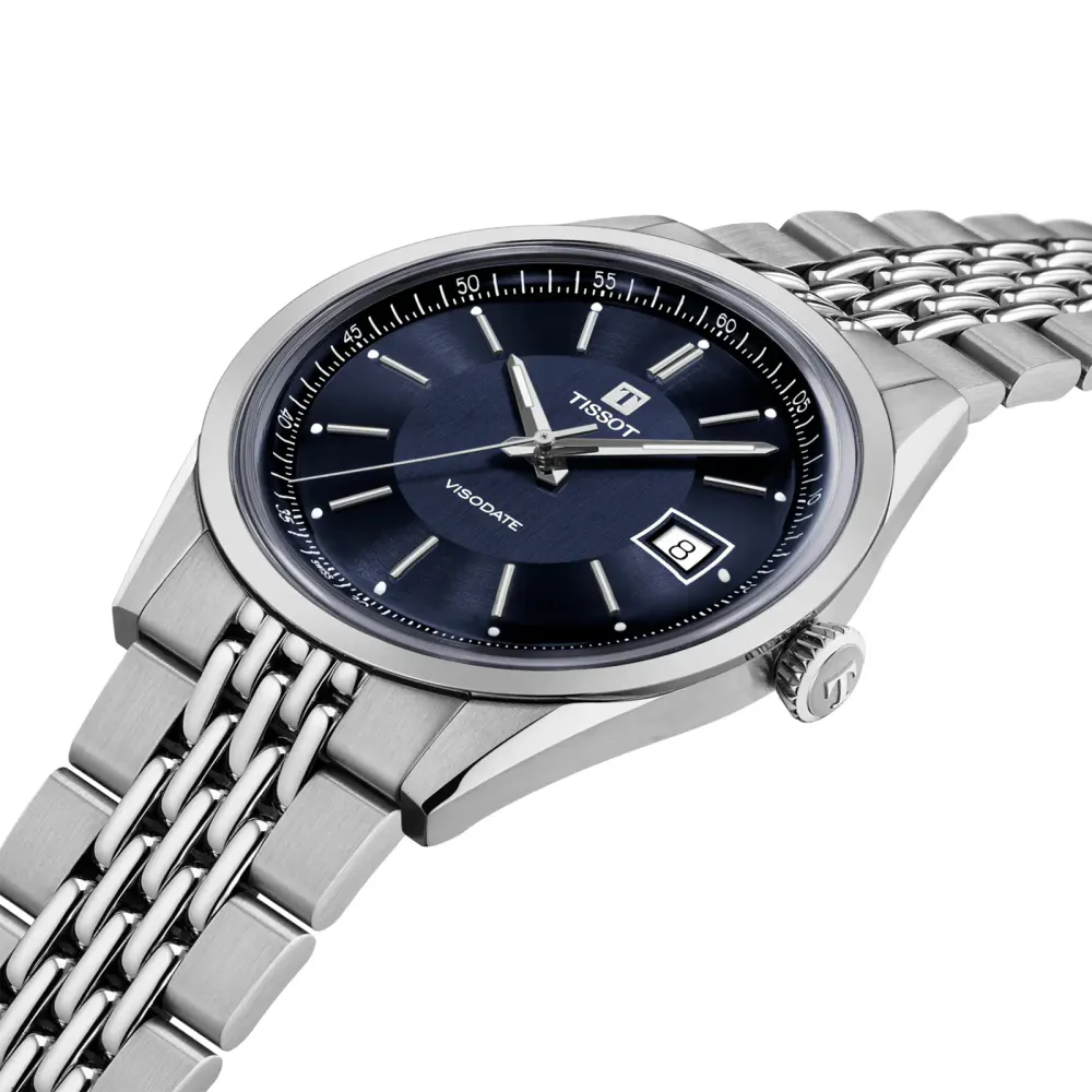 Tissot Visodate 39mm Mens Watch Blue in Blue, additional product view 2