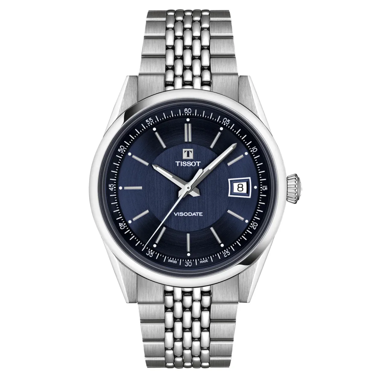 Tissot Visodate 39mm Mens Watch Blue